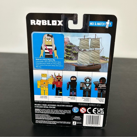 Roblox Work At A Pizza Place Mia Figure with Exclusive Virtual Item - Picture 12 of 12